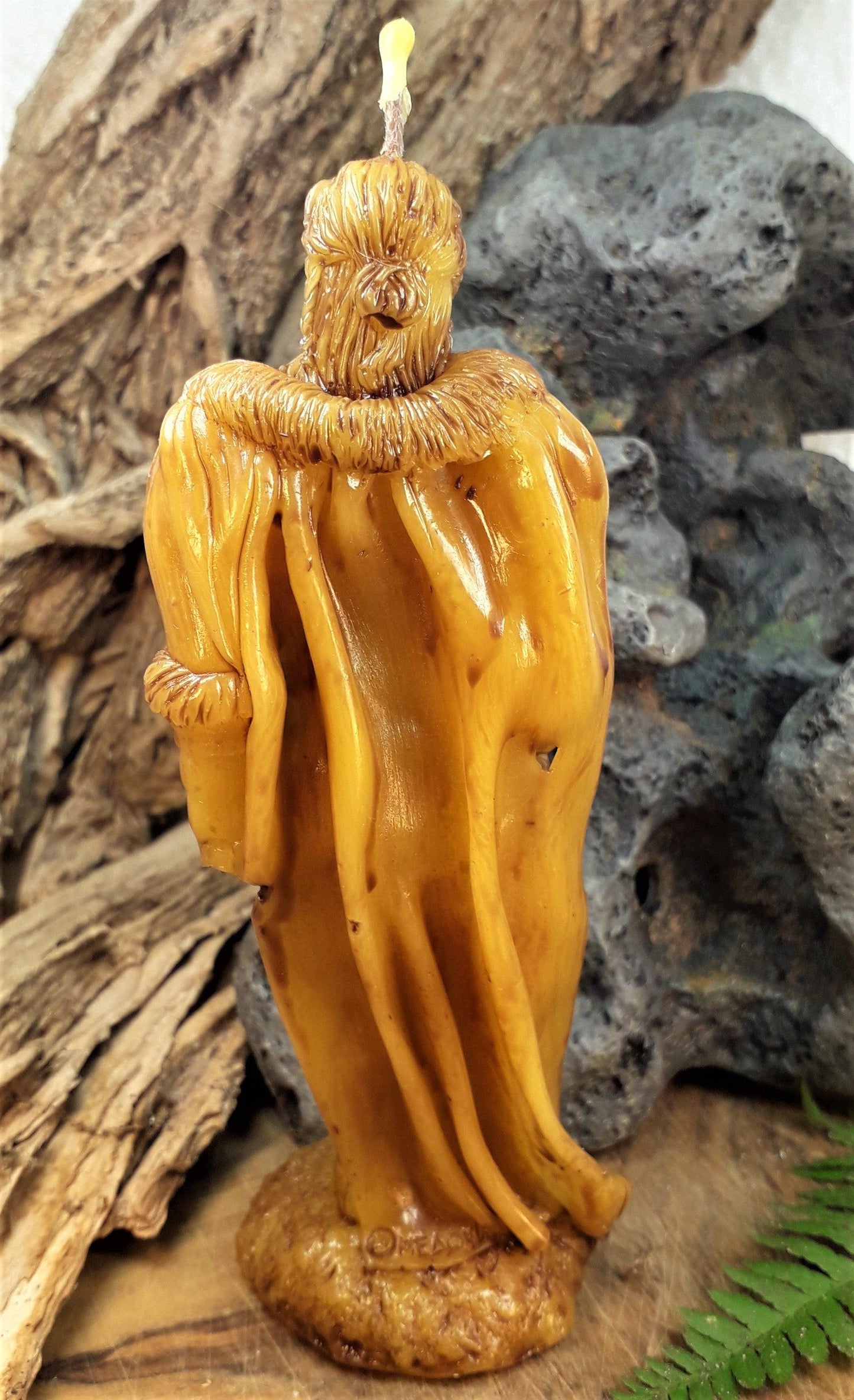 Kerze Thor, Donar m. Mjölnir, mit Thorshammer, Bienenwachs 5x12cm - Berliner Spezialitäten