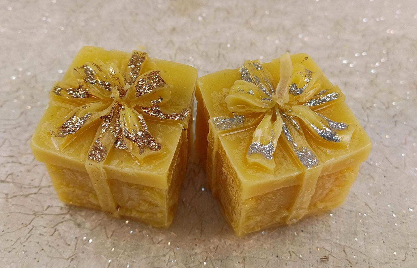 Bienenwachskerze Geschenkbox mit Schleife - Berliner Spezialitäten