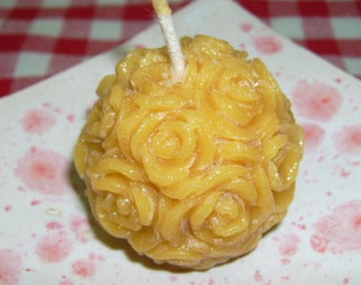 Bienenwachskerze kleine Rosenkugel - Berliner Spezialitäten