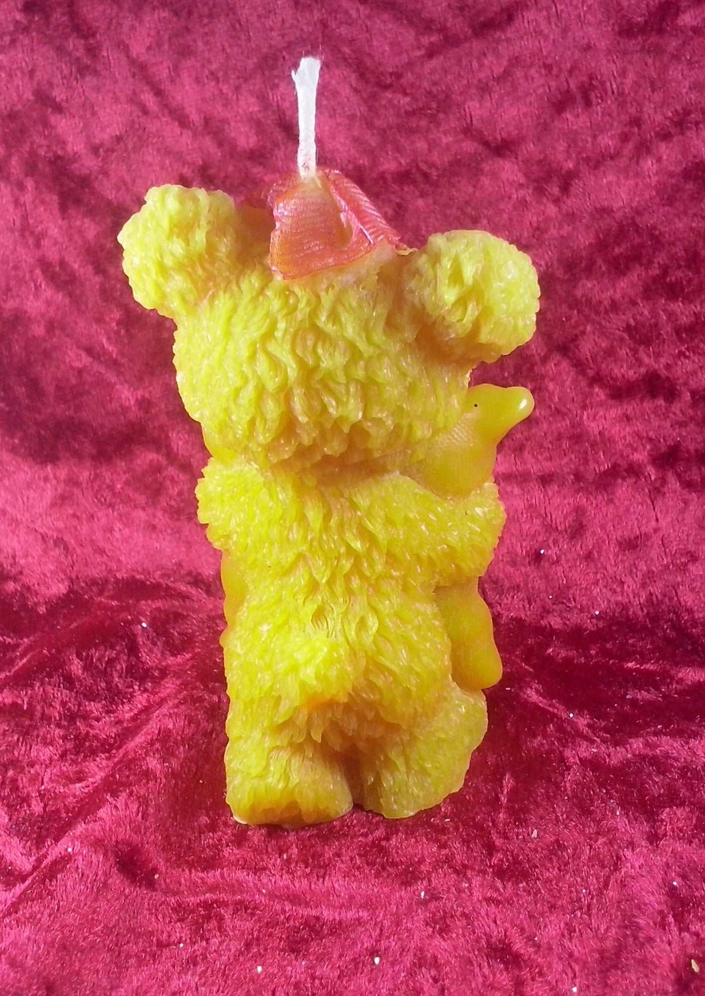 Bienenwachskerze Knuddel-Bär mit Kissen