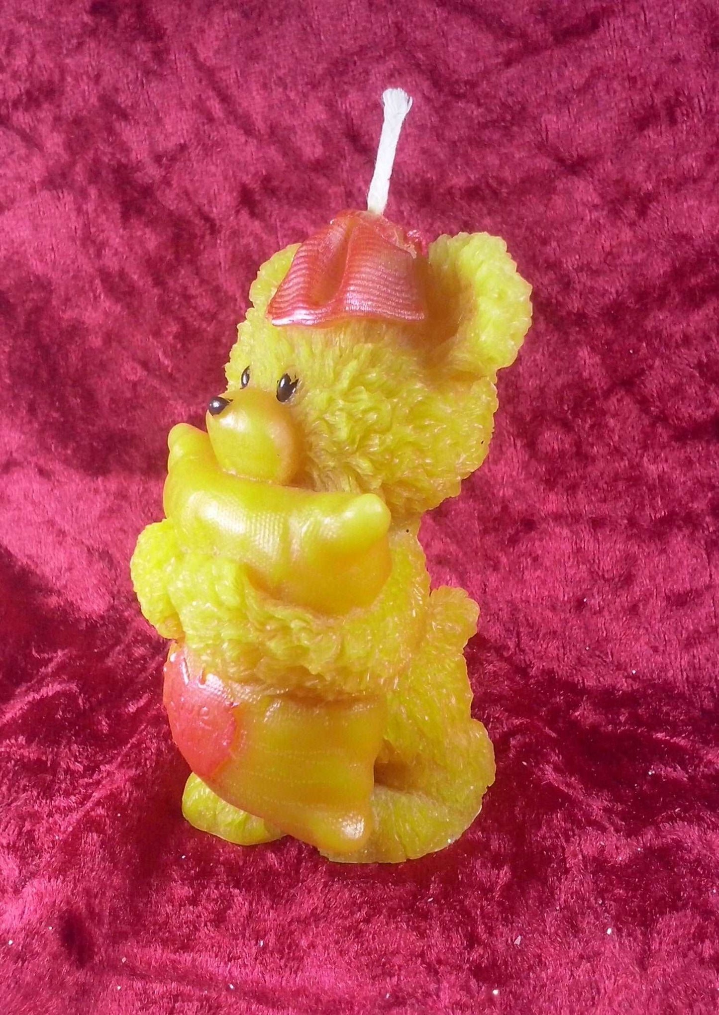 Bienenwachskerze Knuddel-Bär mit Kissen