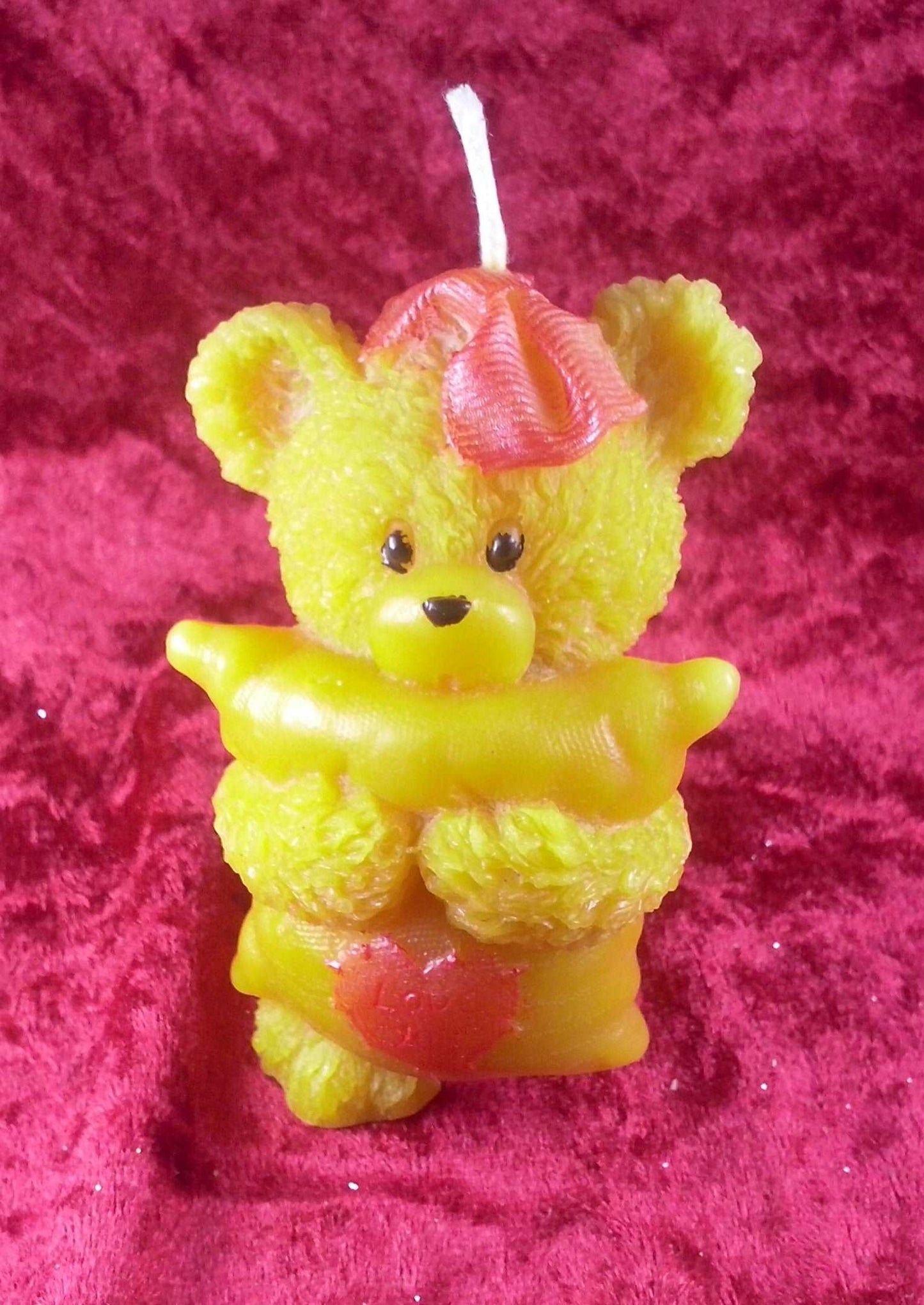 Bienenwachskerze Knuddel-Bär mit Kissen