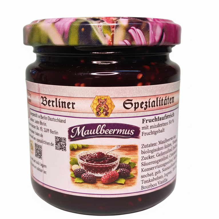 Berliner Maulbeermus mit Tonkabohne, 210g