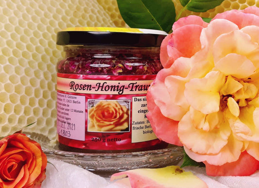 Honig mit Rosenblüten, 250g netto