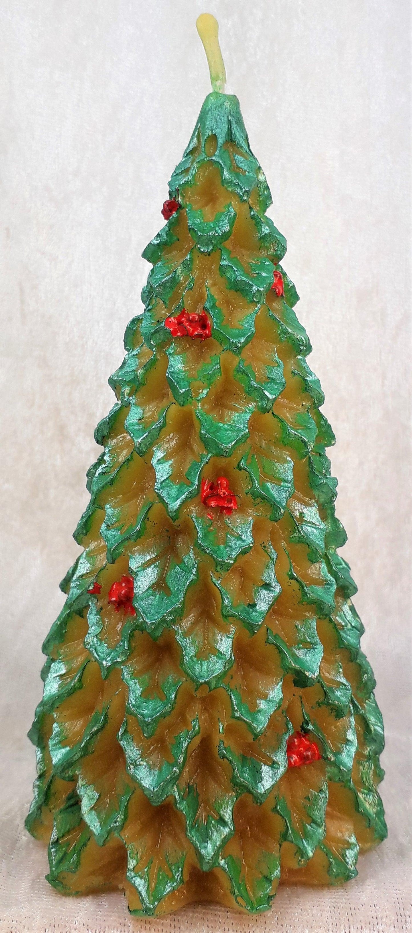 Bienenwachs-Kerze Großer Weihnachtsbaum Größe 7x14 cm - Berliner Spezialitäten