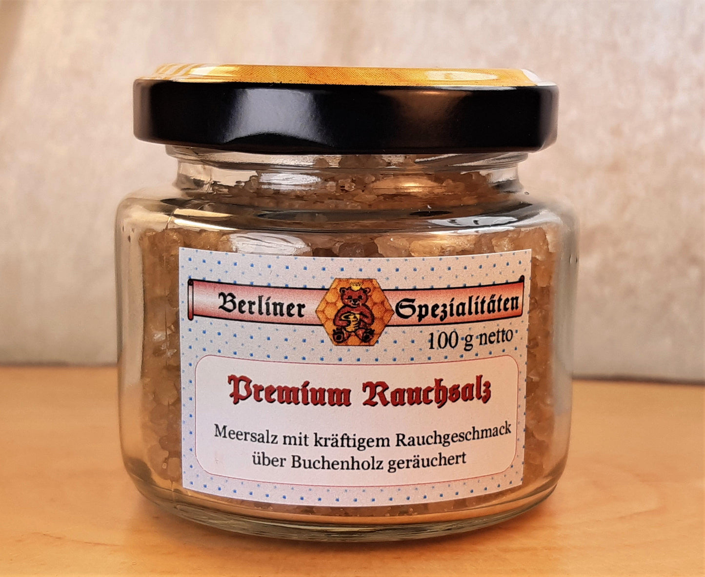 Berliner Premium-Rauchsalz kalt über Buchenholz geräuchert mit Speck Geschmack 100 g - Berliner Spezialitäten