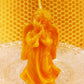 Bienenwachskerze kleiner goldener Engel, 3 x 7,5 cm - Berliner Spezialitäten