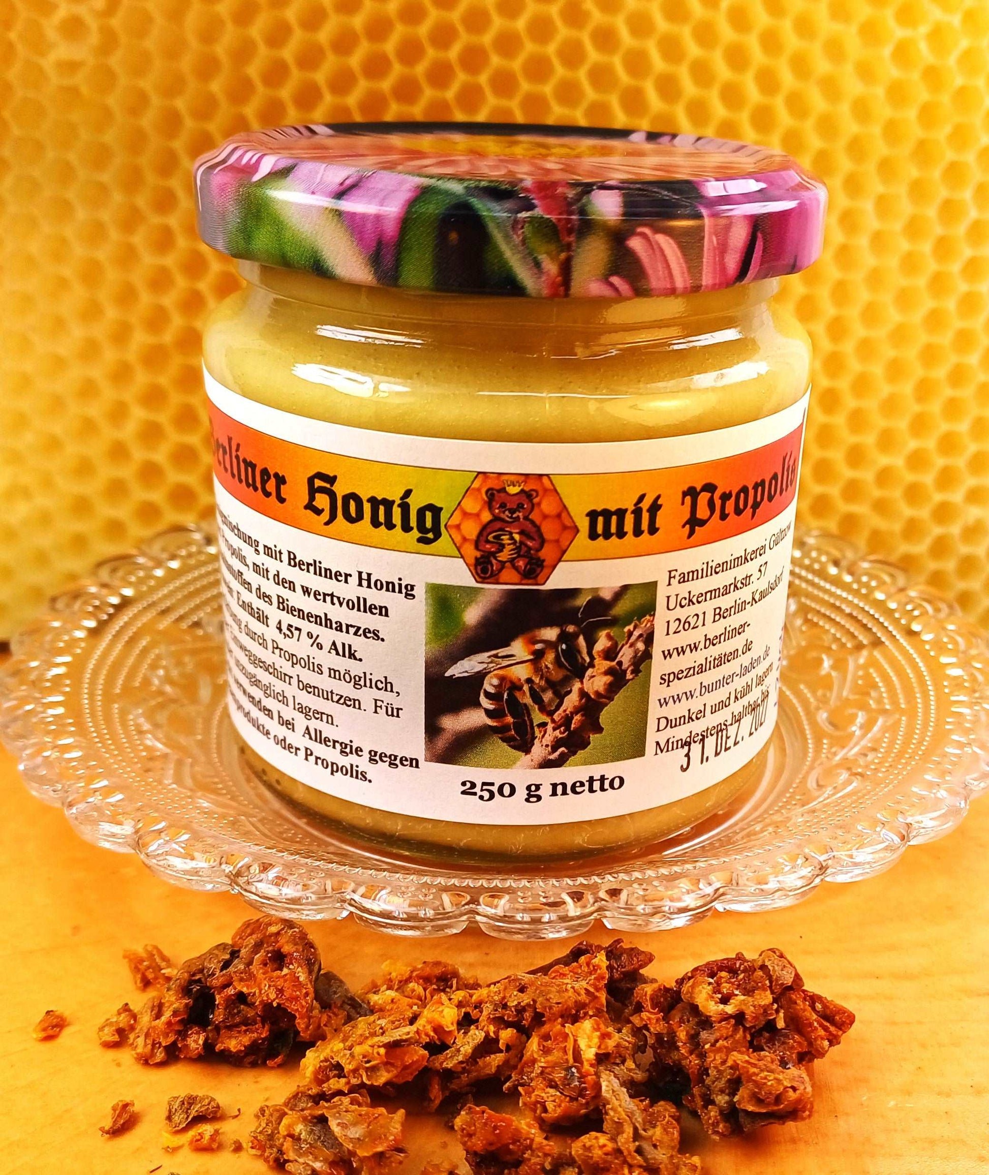 Berliner Honig mit Propolis, 250g netto