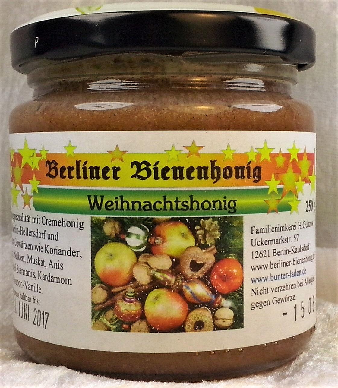 "Weihnachtshonig" - Berliner Honig mit weihnachtlichen Gewürzen, 250g netto - Berliner Spezialitäten